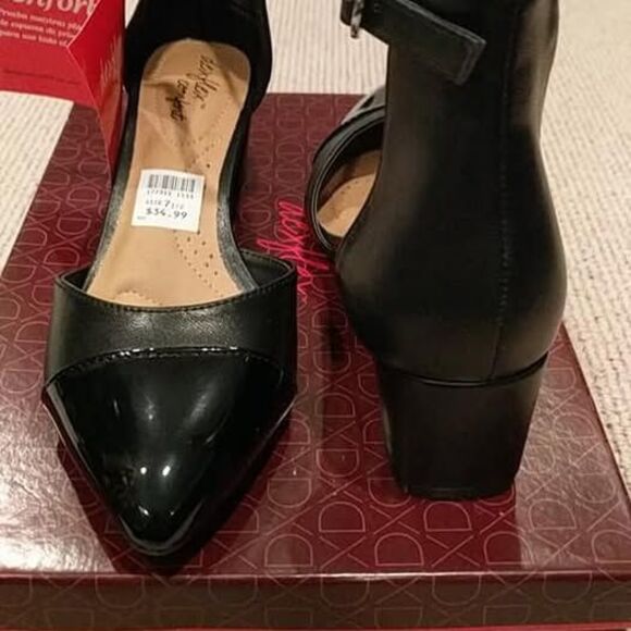 New Dex Flex Comfort black kitten heels - Picture 1 of 2
